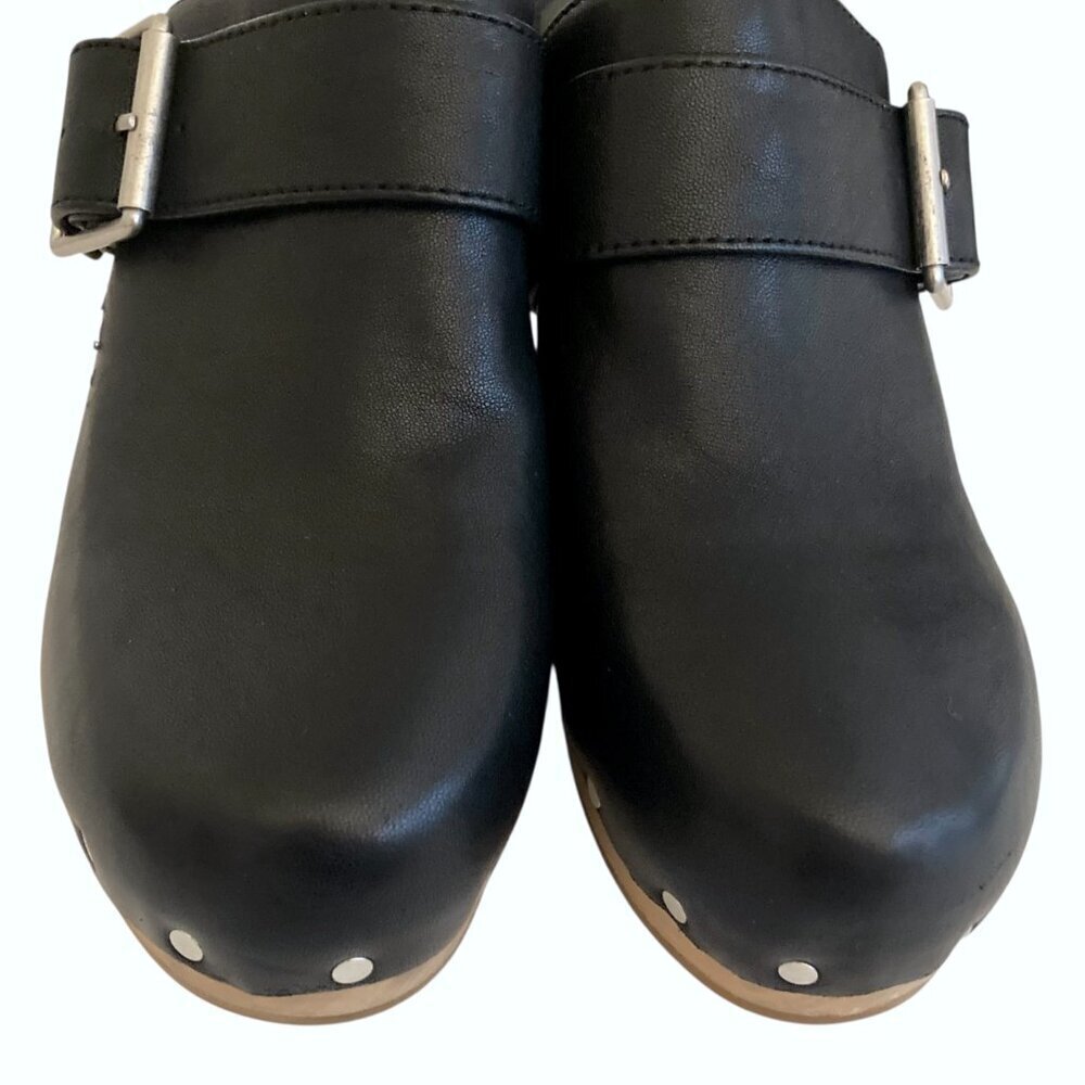 PAIGE Rosie Leather Wood Clogs - Picture 3 of 9